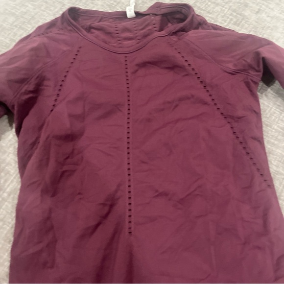 Athleta Foothill Long Sleeve Maroon Top Size XS - Picture 2 of 6